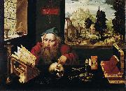 Joos van cleve Der heilige Hieronymus im Gehaus oil painting on canvas